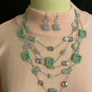 ⬇️Macy’s Set Multi Strand Beaded Necklace & Earrings- Marked Down